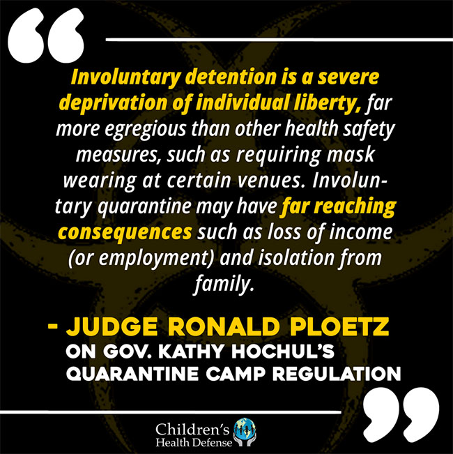 New York State Governor Involuntary Detention