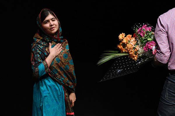 Malala Yousafzai, 17, said she was honored to be the youngest person to receive the award. She dedicated it to the - voiceless
