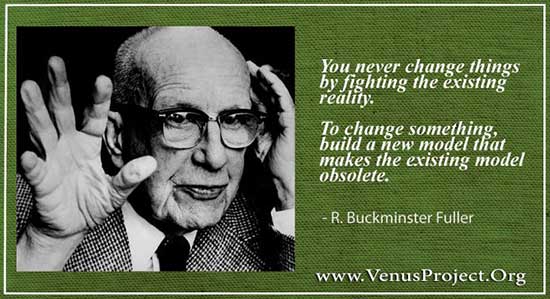 You never change things by fighting the existing reality.  To change something, build a new model that makes the existing model obsolete. - R. Buckminster Fuller