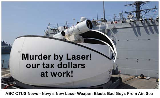 U.S. Navy's New Laser Weapon Blasts Good or Bad Guys From Air, Sea