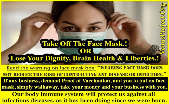 Take Off Your Face Diaper, or Face Mask.! OR Lose Your Human And Freedom of Speech Rights.! Face Diaper, or Face Mask